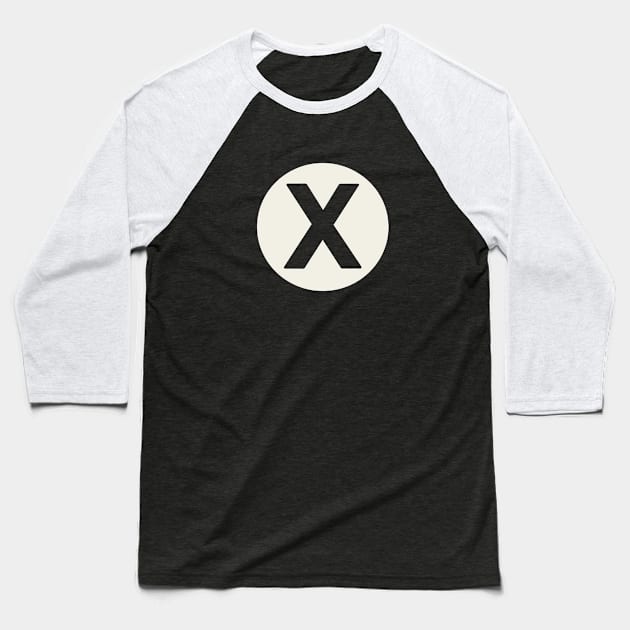 letter x green Baseball T-Shirt by persa